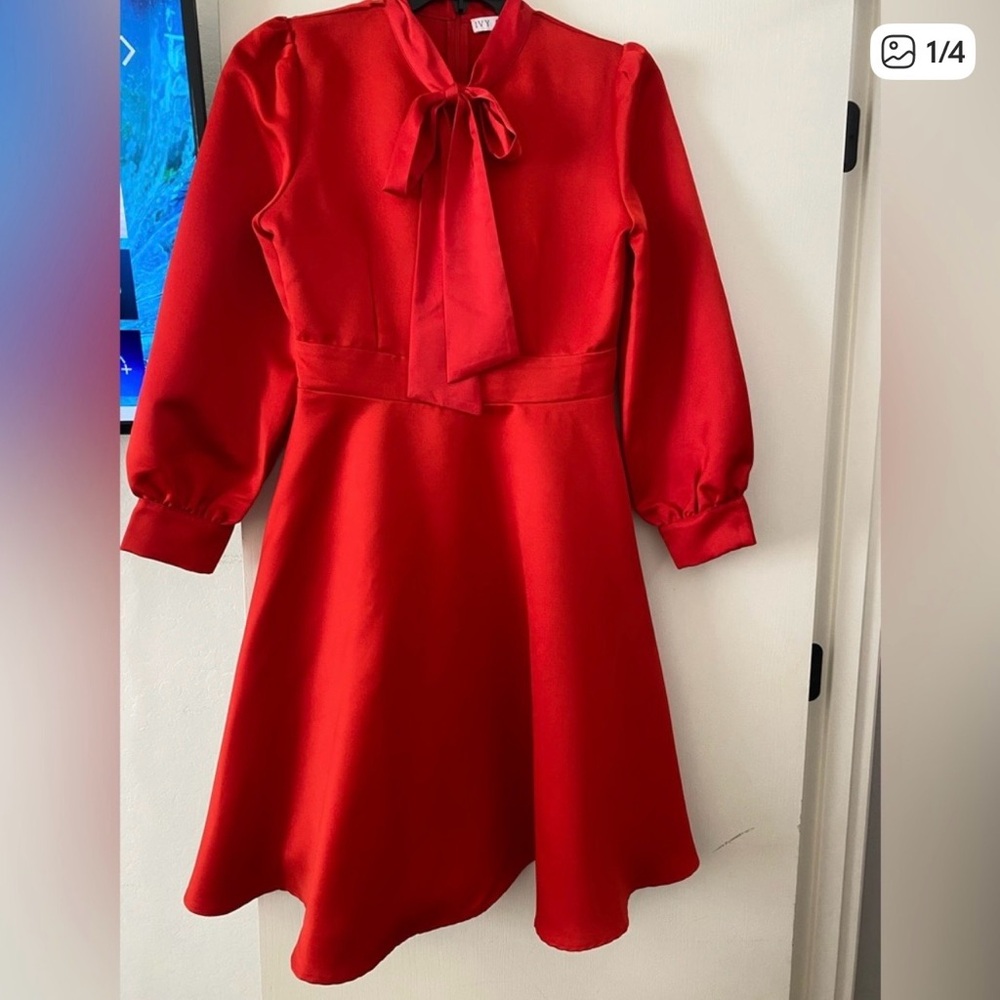 Ivy City Co Vibrant Red Formal Kids Dress